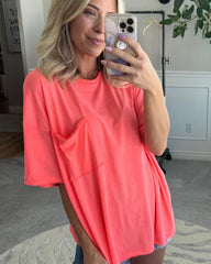 AIMEA - Raw Edge Boxy Tee