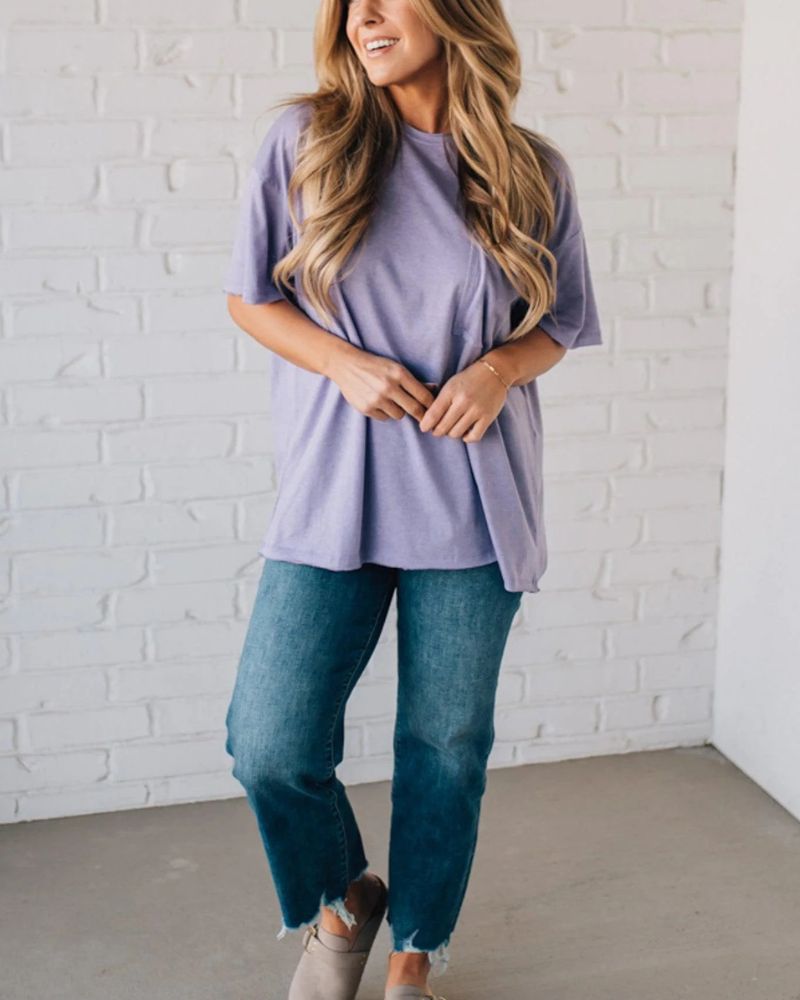AIMEA - Raw Edge Boxy Tee