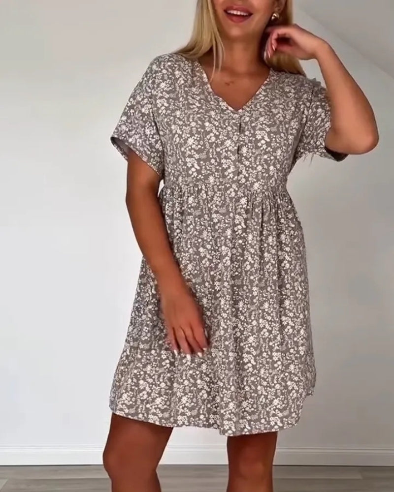 AINARAM - Leopard Print Casual Dress