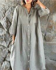 ADARE - Cotton and Linen Casual Dress