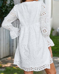 AIRAME - EYELET LACE DRESS