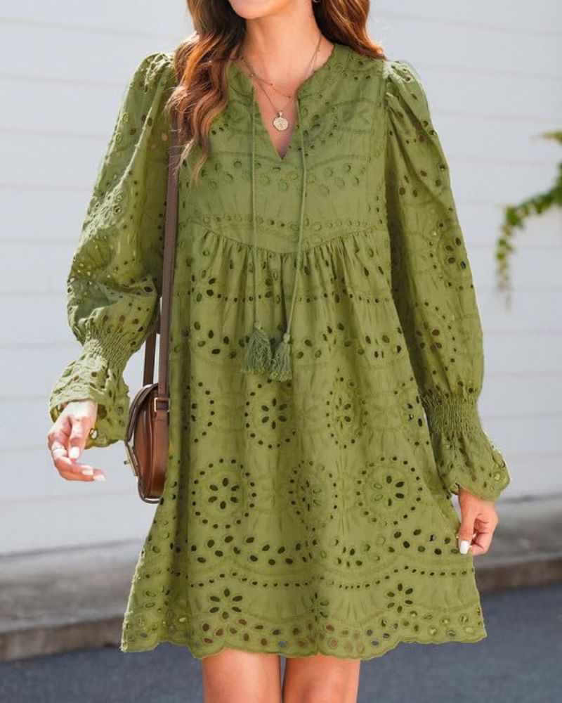 AIRAME - EYELET LACE DRESS