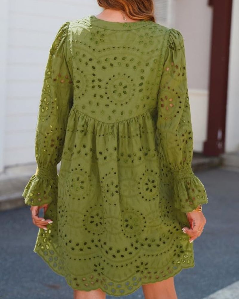 AIRAME - EYELET LACE DRESS