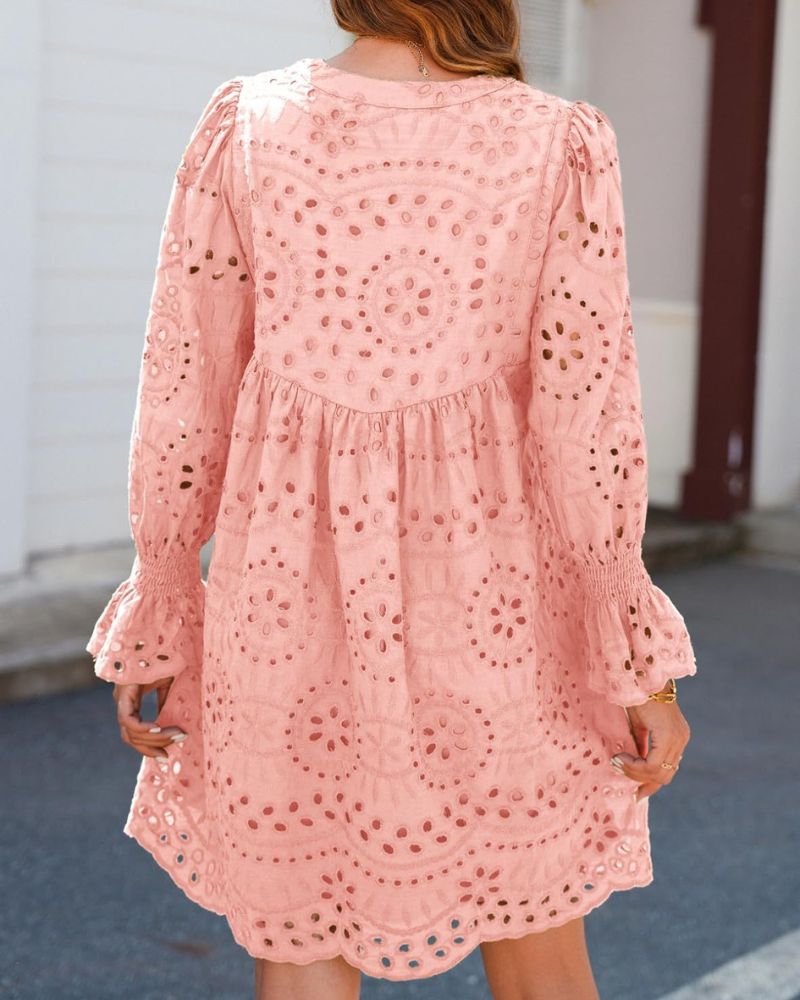 AIRAME - EYELET LACE DRESS