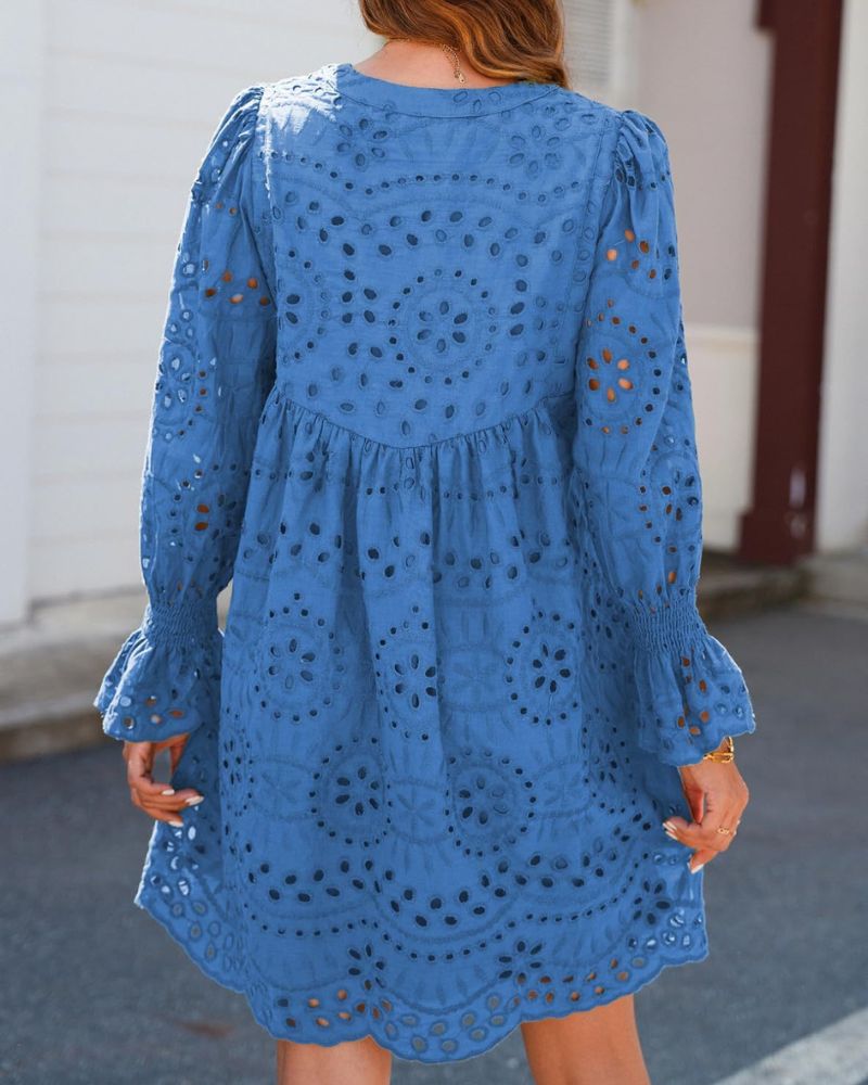 AIRAME - EYELET LACE DRESS