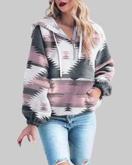 SAKU - Comfy Oversized Zip Up Long Sleeve Hoodie Sweatshirt